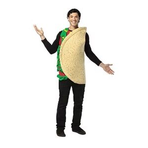 Spirit Adult Taco Costume with Tan and Green